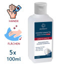 5x 100ml Desinfektionsmittel H&auml;nde Fl&auml;chen...